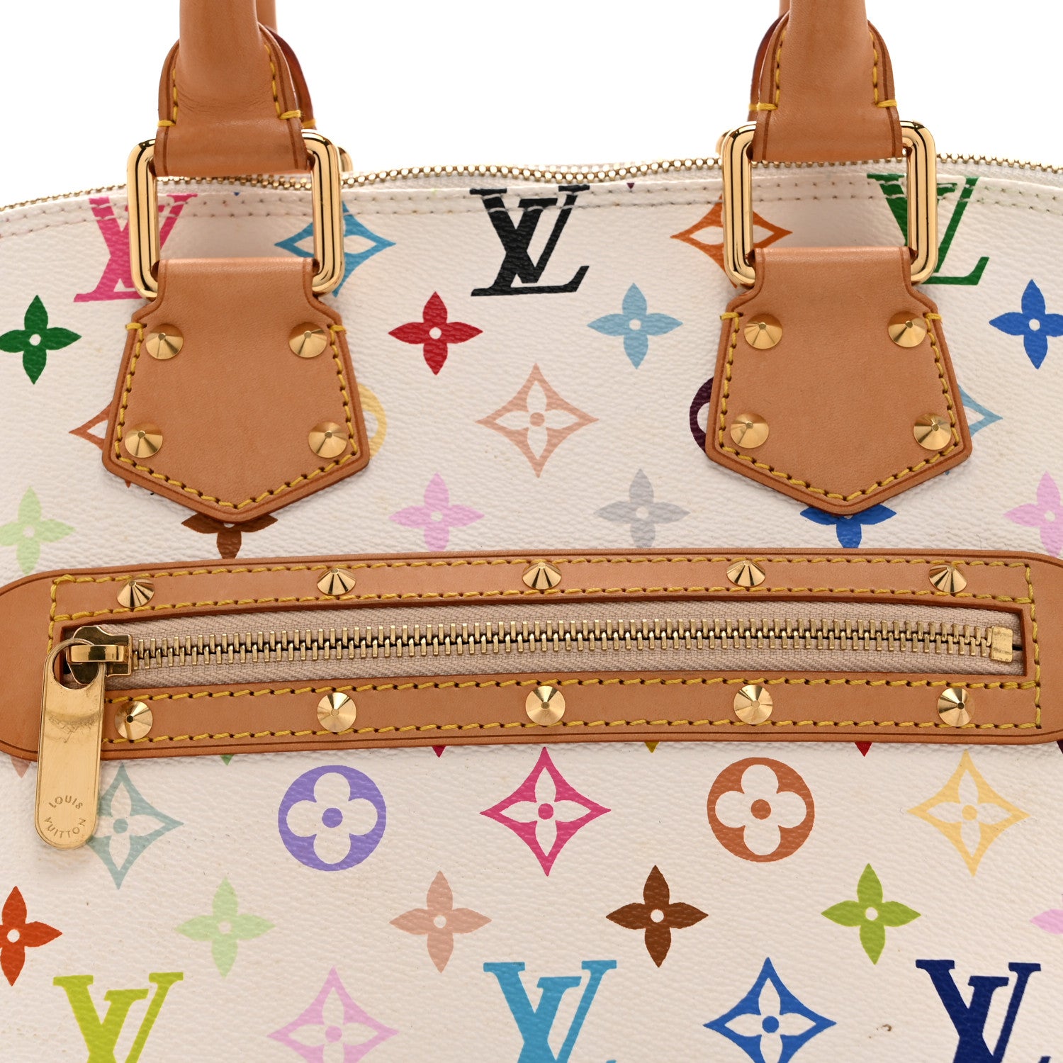 Louis Vuitton Monogram Multicolor Alma White 8 of 10