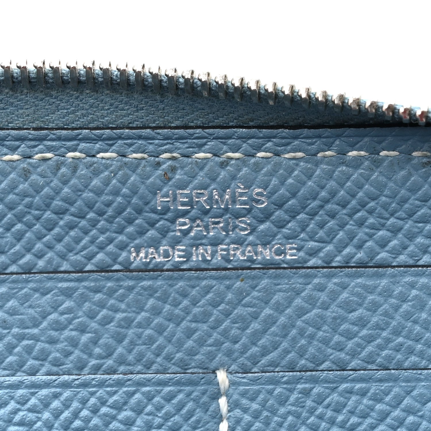 Hermes Epsom Azap Wallet Blue Jean 6 of 14