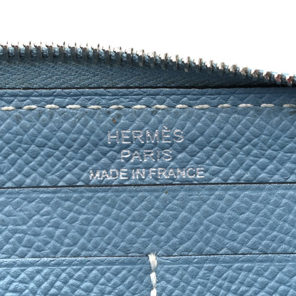 Hermes Epsom Azap Wallet Blue Jean 6 of 14