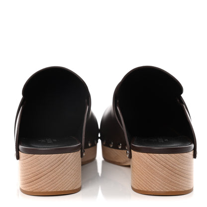 Hermes Calfskin Calya Mules 37 Cafe 6 of 13