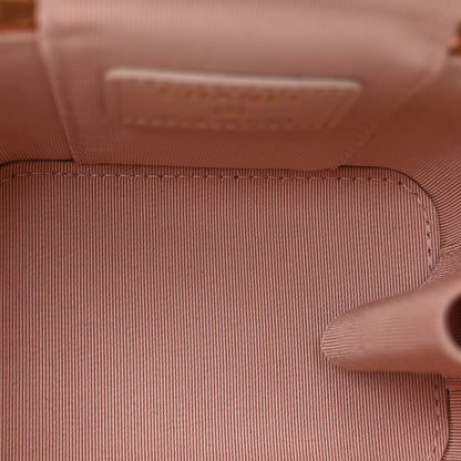 Chanel Iridescent Caviar Quilted Mini Pearl On Top Vanity Case With Chain Light Pink 5 of 10