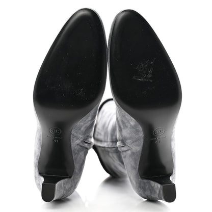 Chanel Suede High Boots 41 Grey 5 of 10