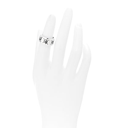 Gucci Sterling Silver GucciGhost Hamlet Skull Band Ring 47 4 2 of 6