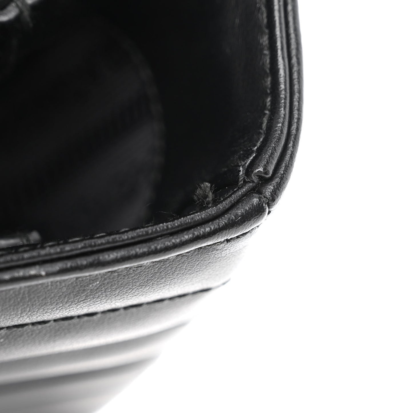 Soft Calfskin Impunture Diagramme Medium Chain Flap Shoulder Bag Black