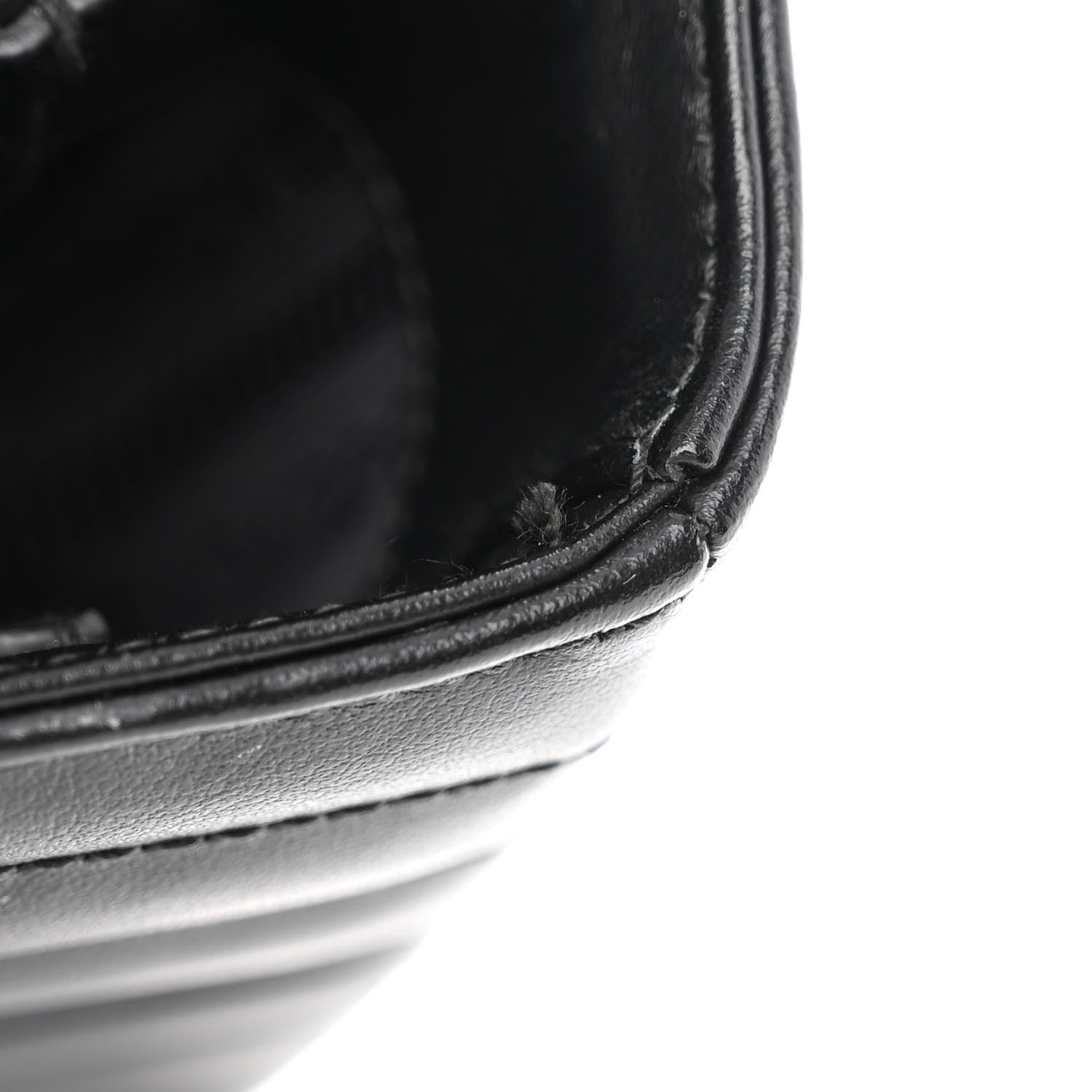 Prada Soft Calfskin Impunture Diagramme Medium Chain Flap Shoulder Bag Black 11 of 11