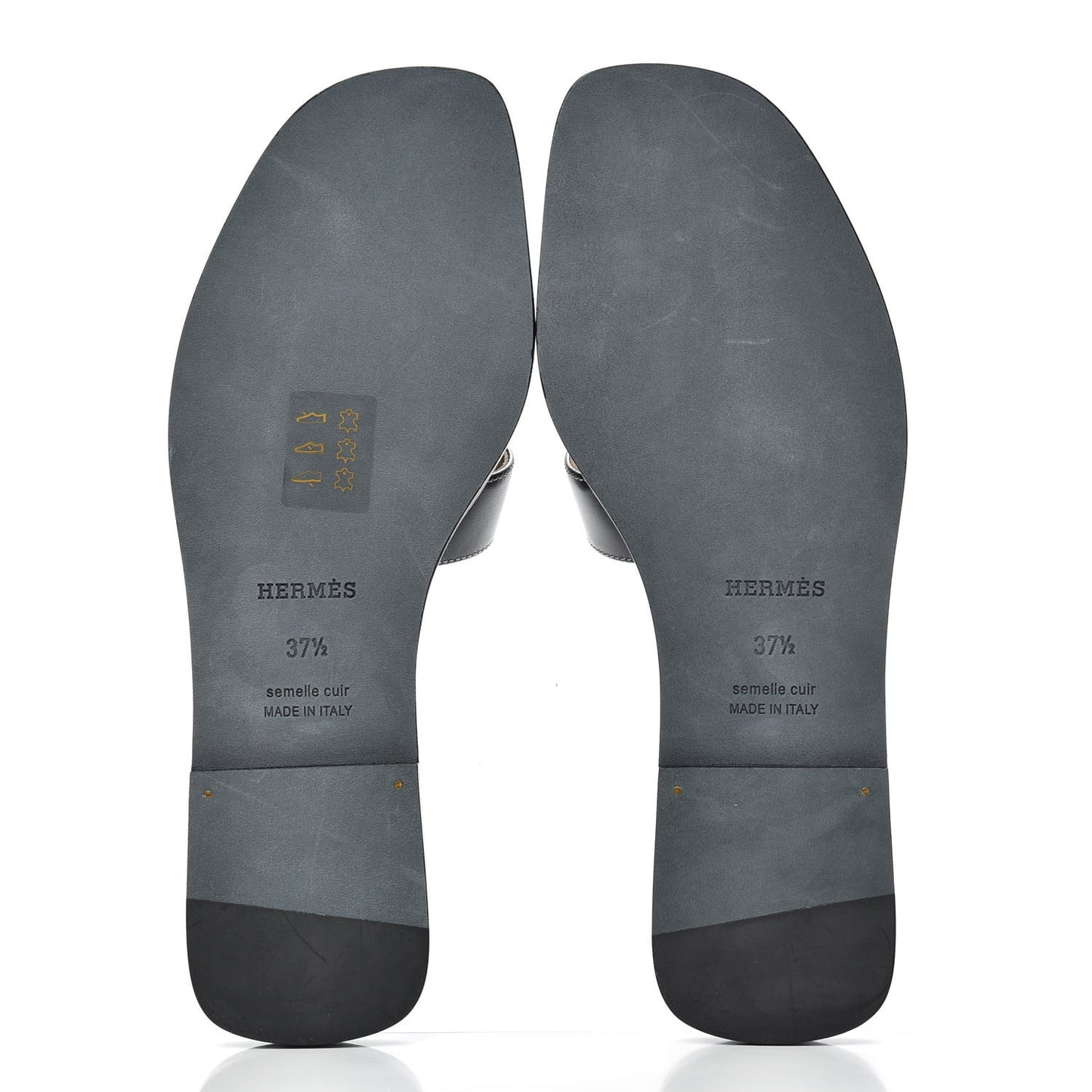 Box Calfskin Oran Sandals 37.5 Black