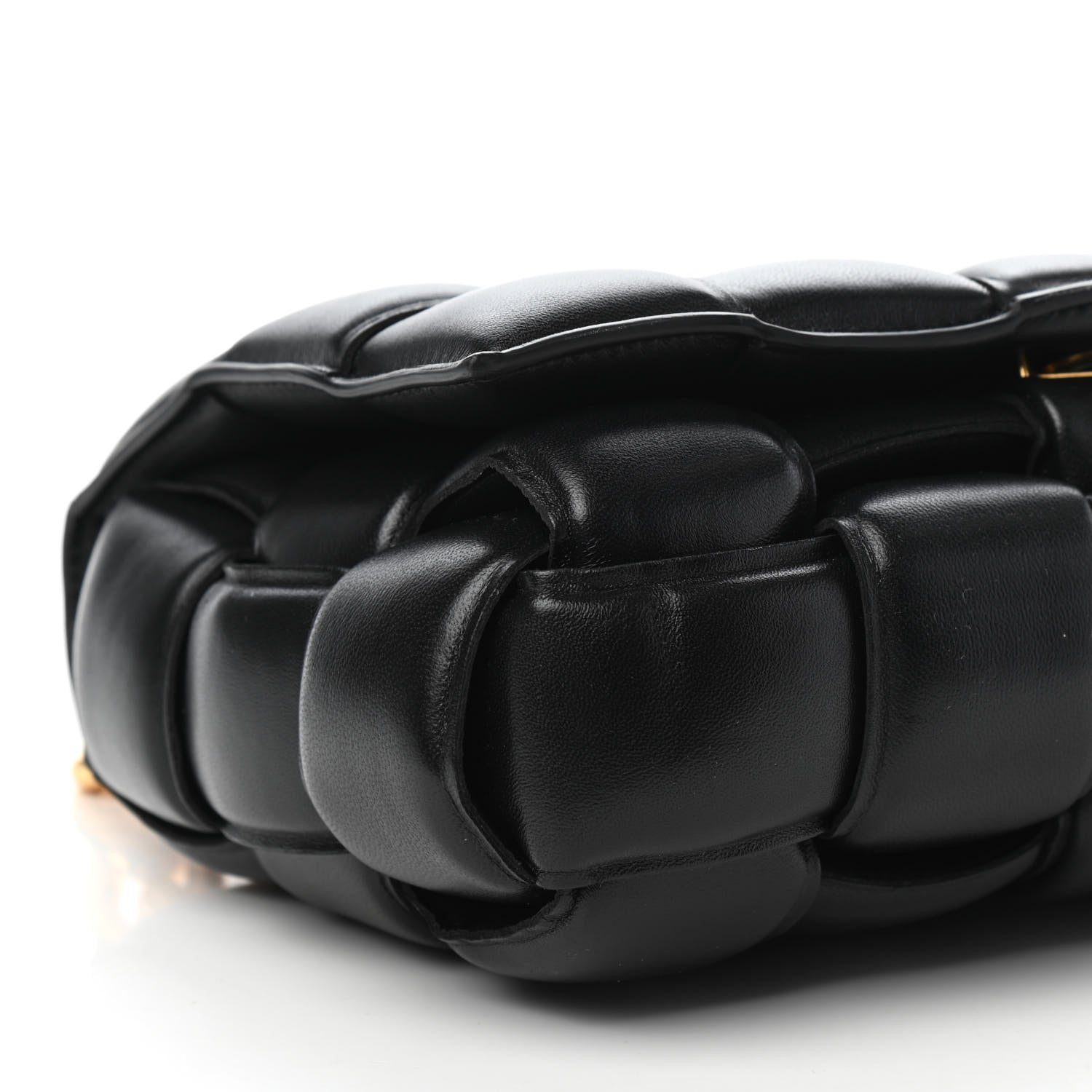 Bottega Veneta Lambskin Maxi Intreccio Padded Chain Cassette Crossbody Bag Black 7 of 9