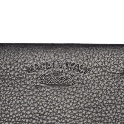 Gucci Pebbled Calfskin Broadway Bamboo Tassel Clutch Black 6 of 8