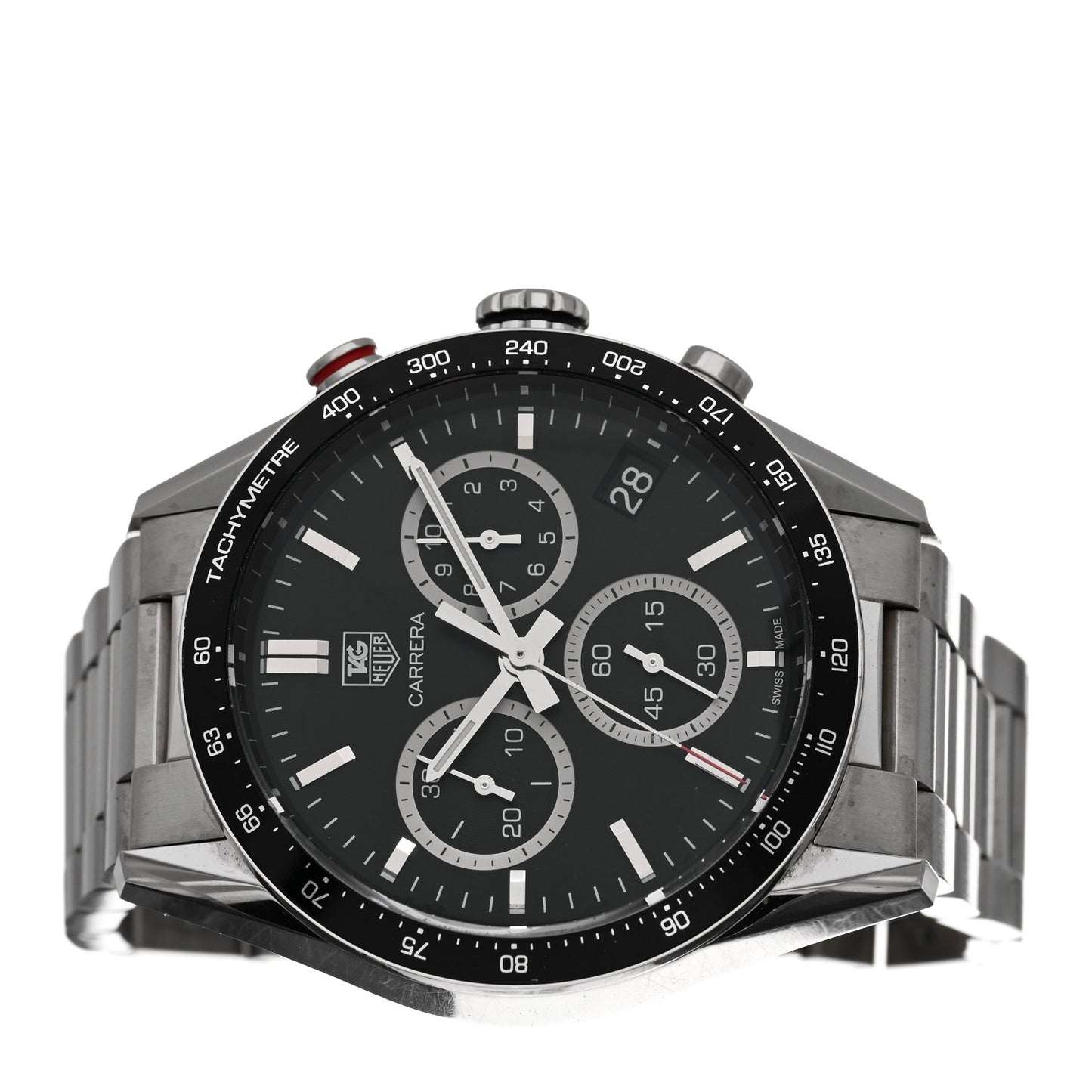 Stainless Steel 44mm Carrera Panamericana Chronograph Automatic Watch Black CV1A10