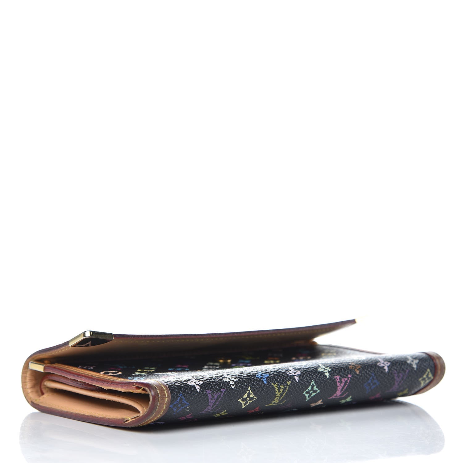 Louis Vuitton Monogram Multicolor Porte Tresor International Wallet Black 4 of 16