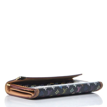 Louis Vuitton Monogram Multicolor Porte Tresor International Wallet Black 4 of 16