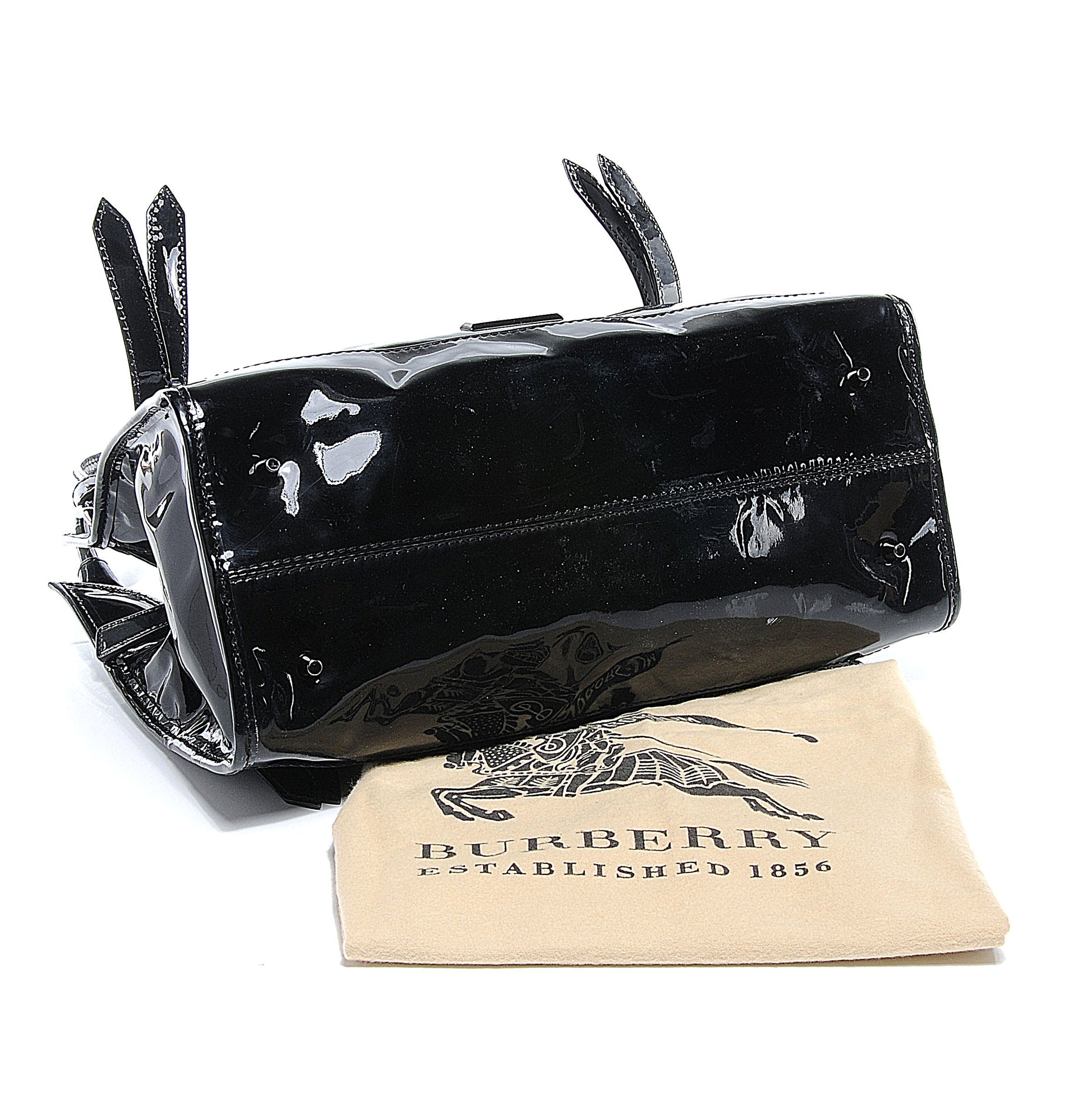 Burberry Patent Leather Tote Black 5 of 9