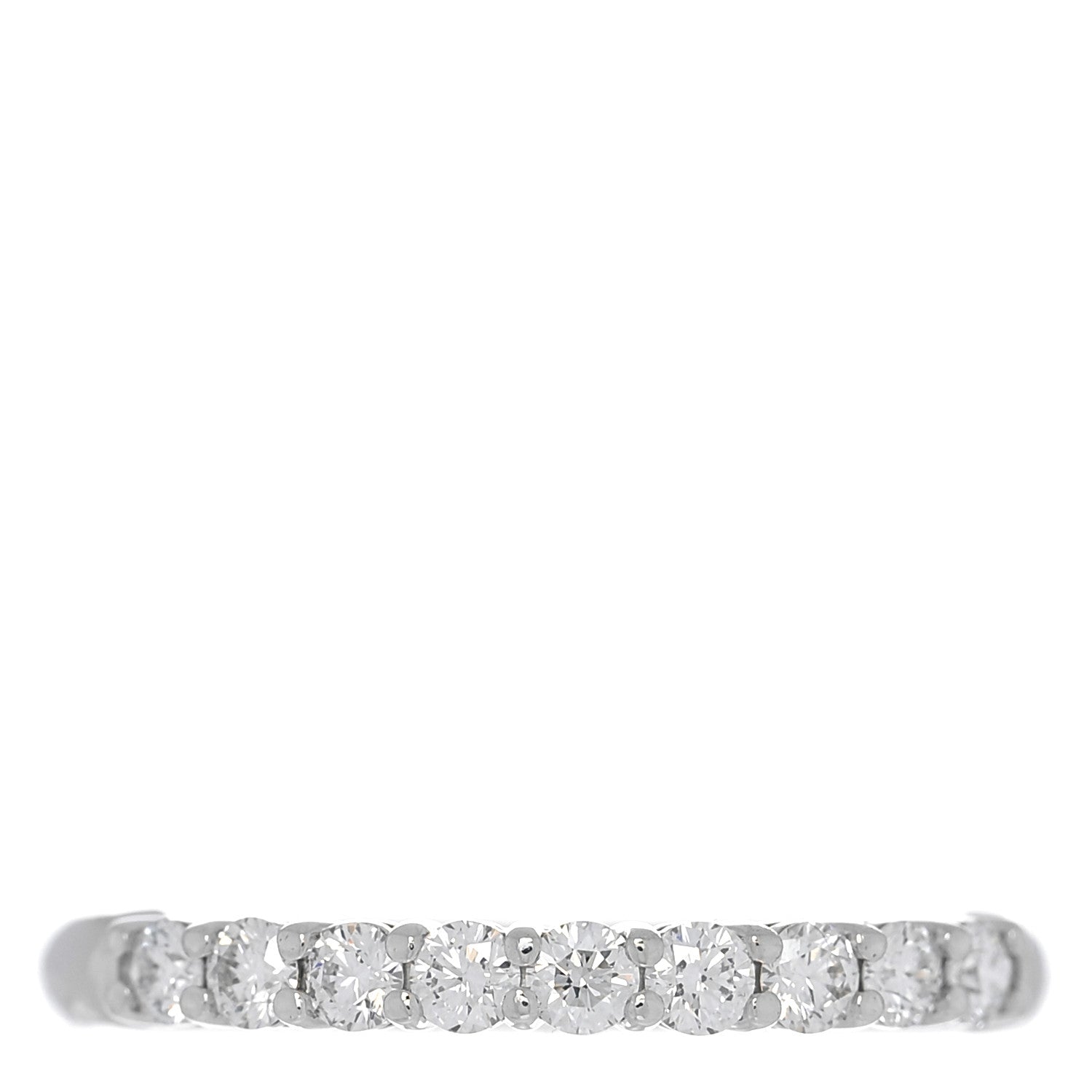 Tiffany Platinum Diamond .27ct 2.2mm Half Circle Embrace Band Ring 50 5.25 1 of 5