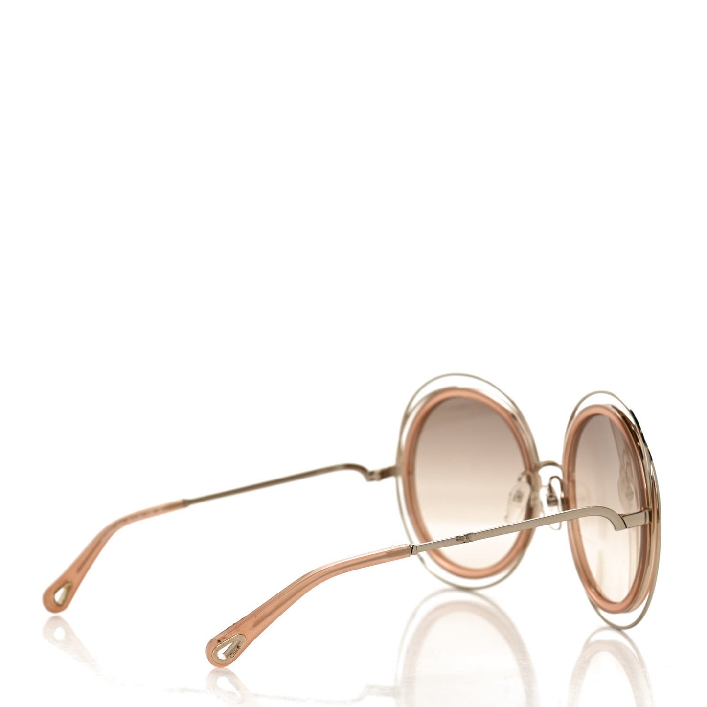 Oversized Round Carlina Sunglasses CE120SD Peach Pink