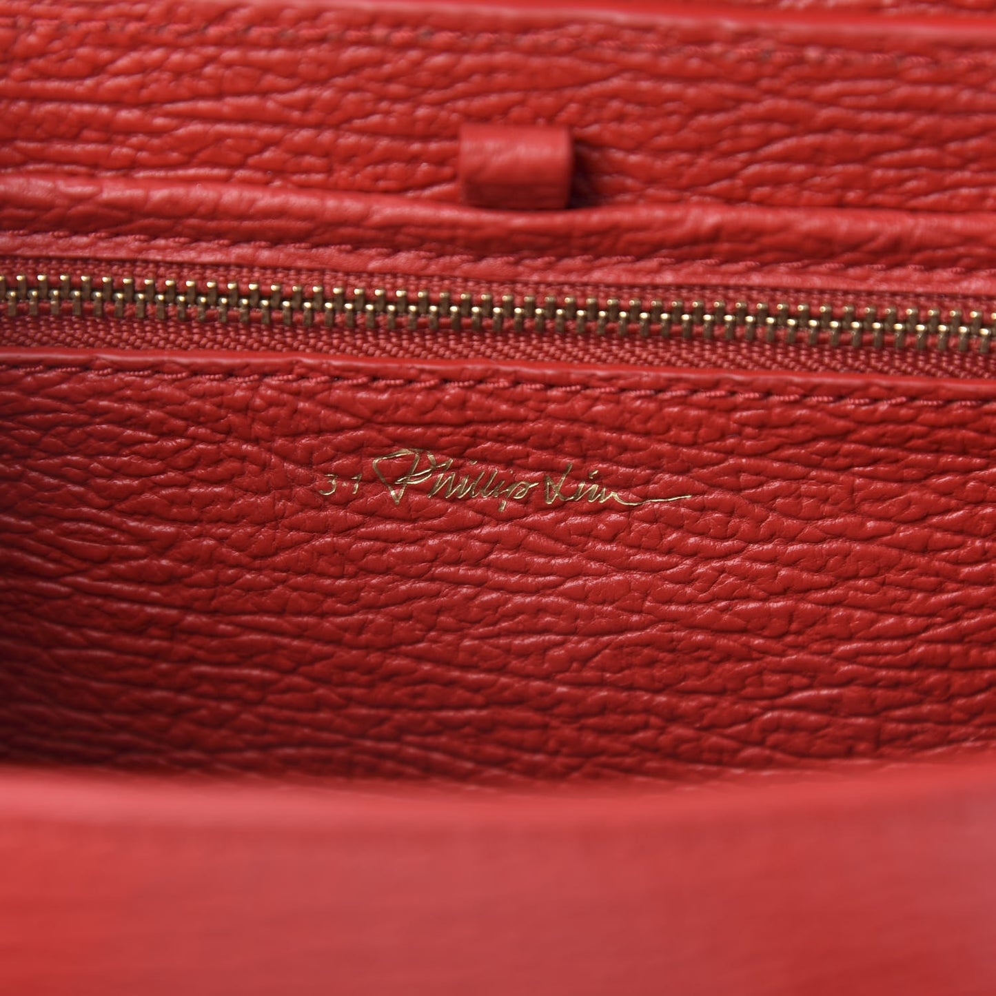 3.1 Textured Calfskin Mini Pashli Satchel Red