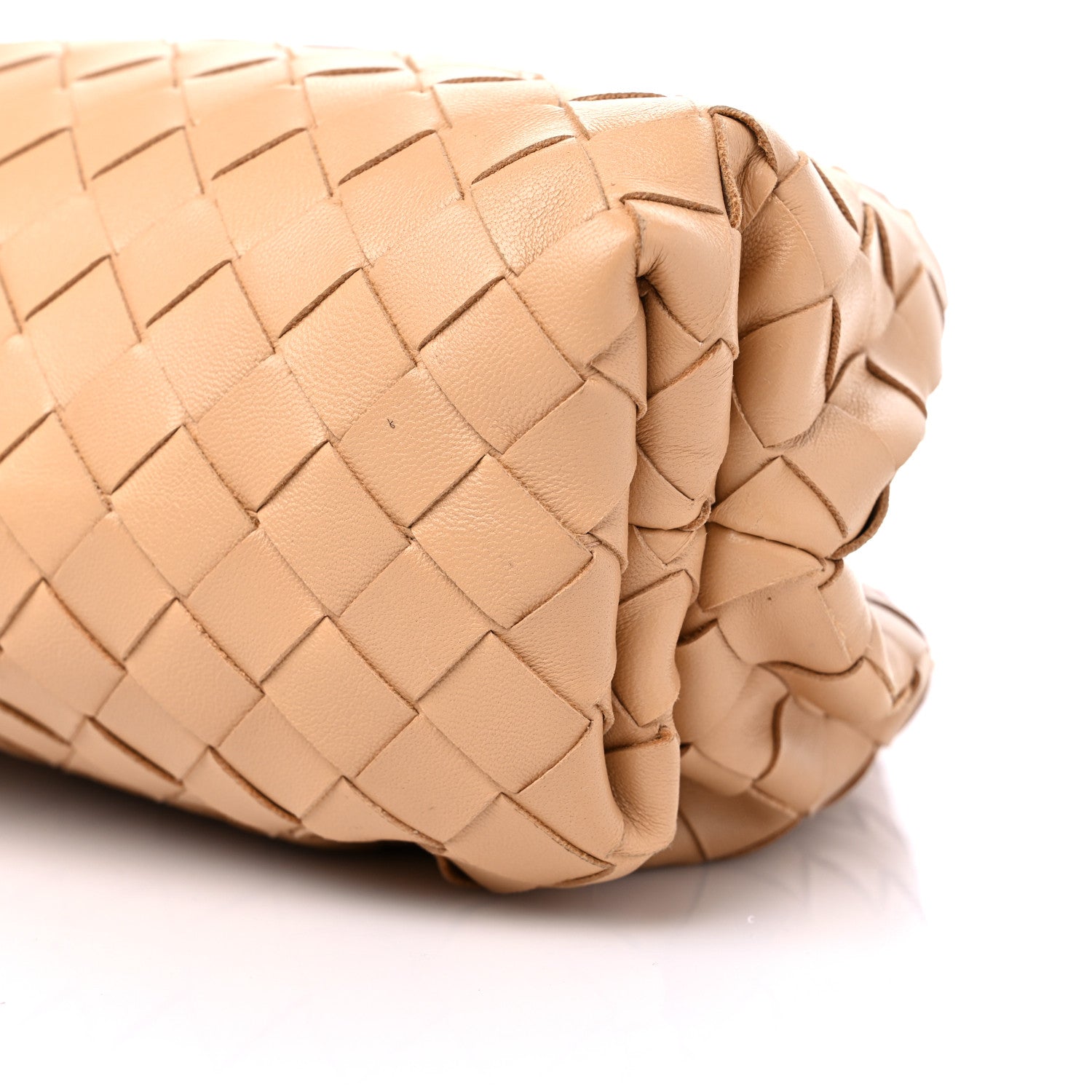 Bottega Veneta Nappa Maxi Intrecciato The Pouch Oversized Clutch Almond 9 of 10