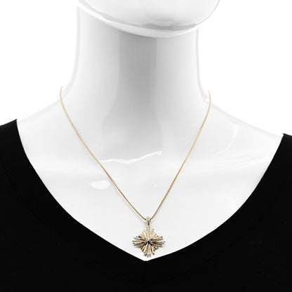 David Yurman 18K Yellow Gold Diamond Angelika Four Point Pendant Necklace 2 of 6