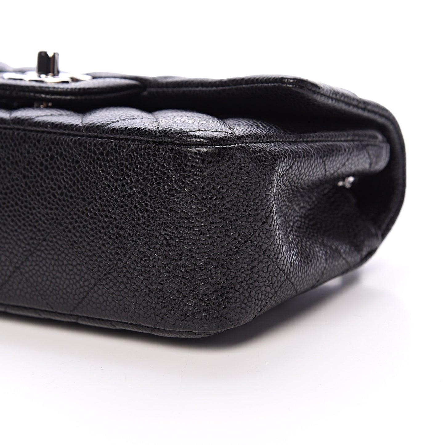 Caviar Quilted Mini Rectangular Flap Black