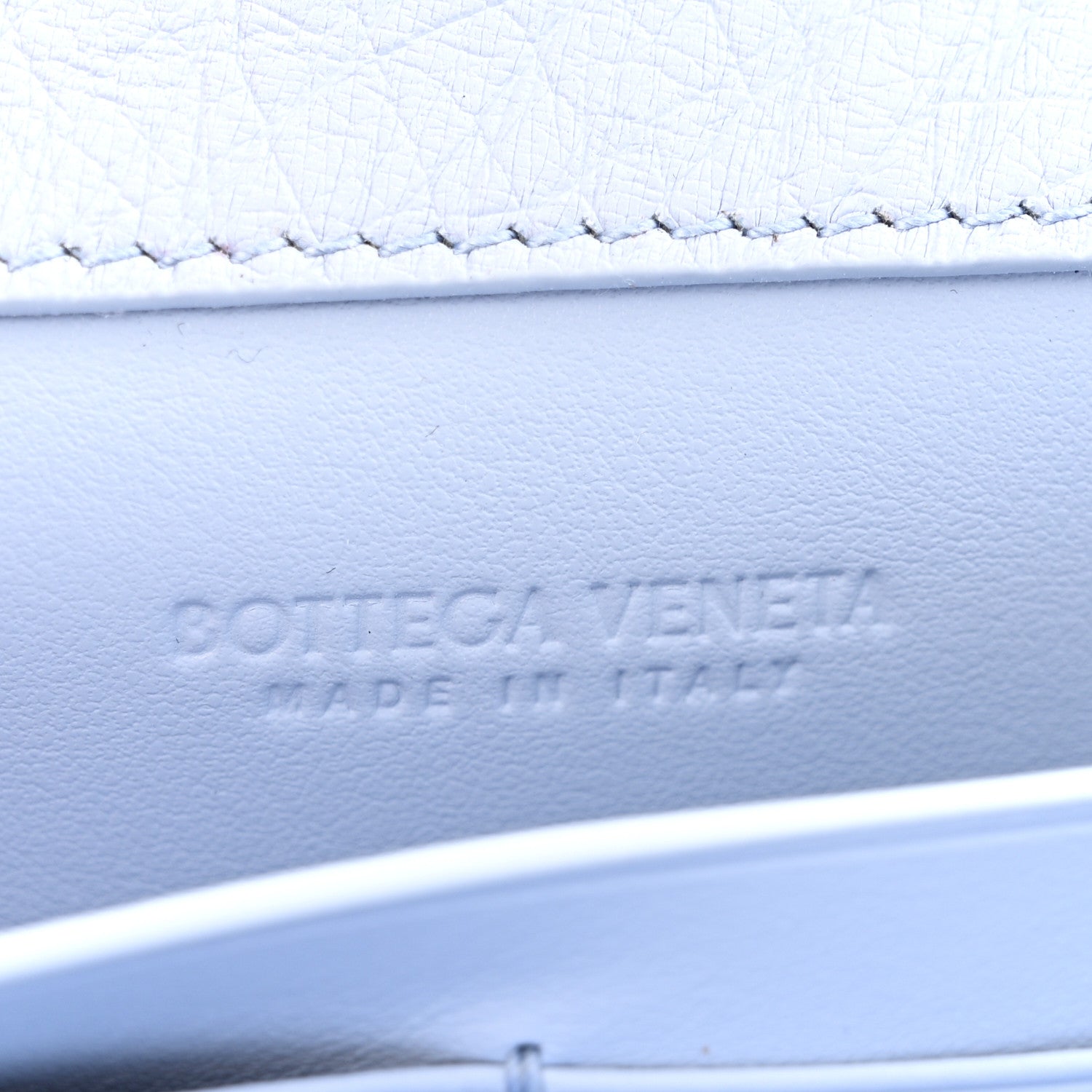 Bottega Veneta Ostrich Long Andiamo Top Handle Clutch Ice 6 of 9