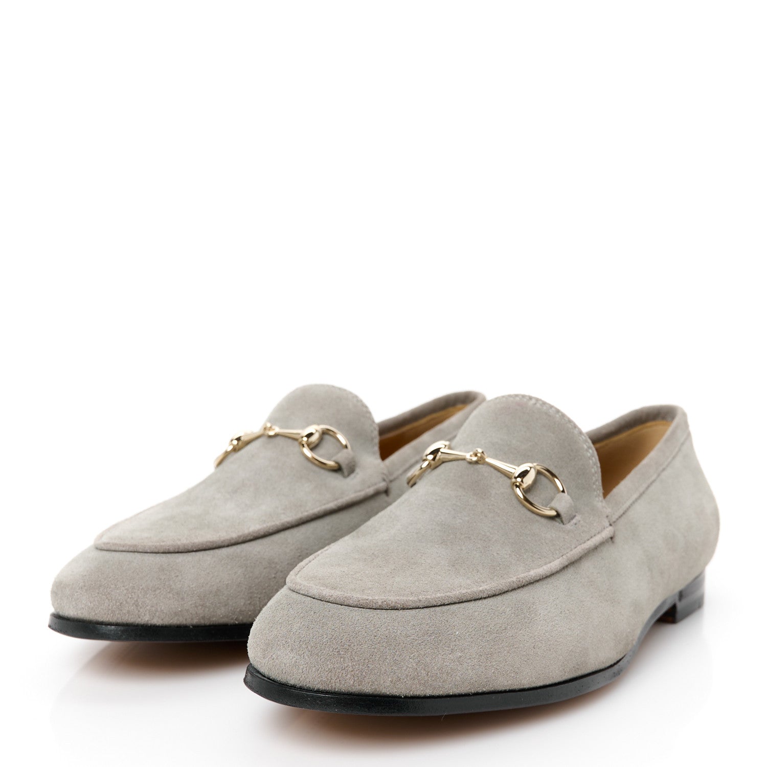 Gucci Suede Horsebit Womens Jordaan Loafers 37 New Fango 4 of 11