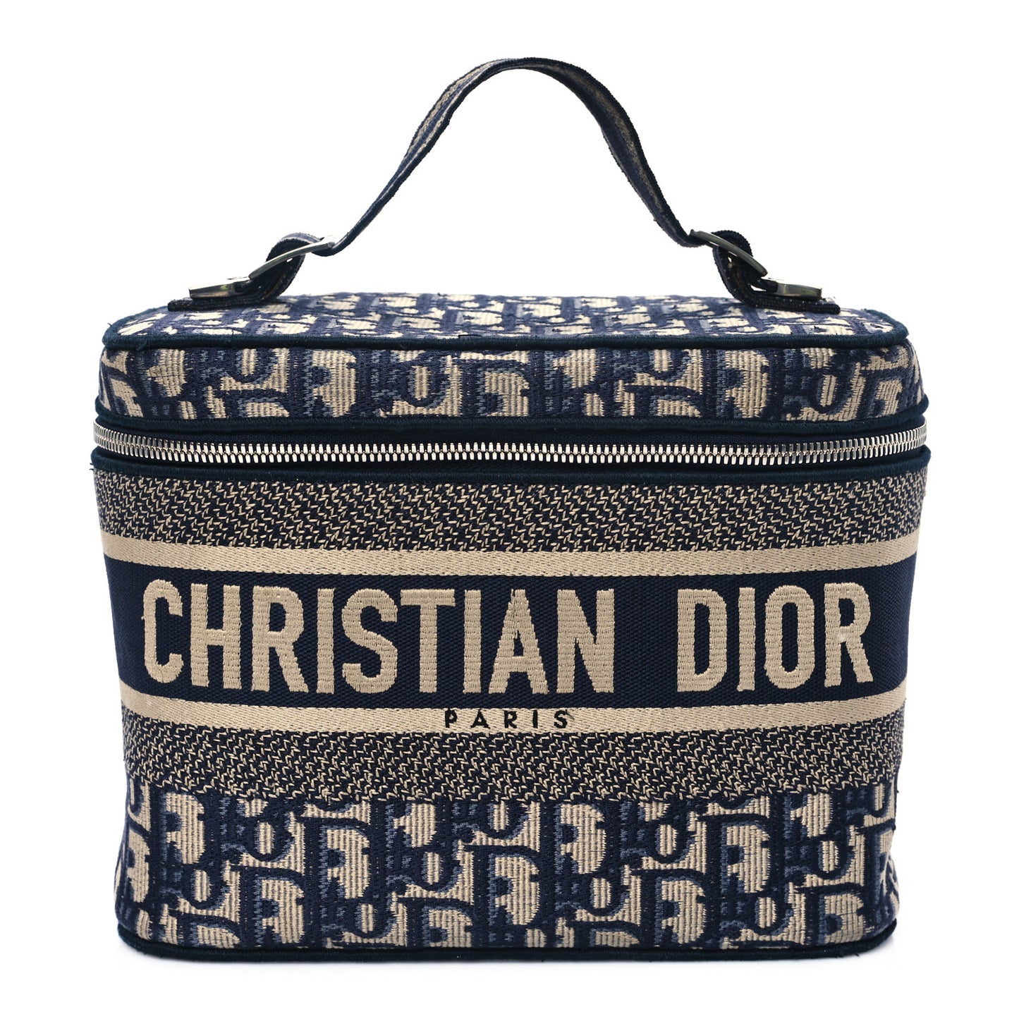 Oblique Diortravel Vanity Case Blue