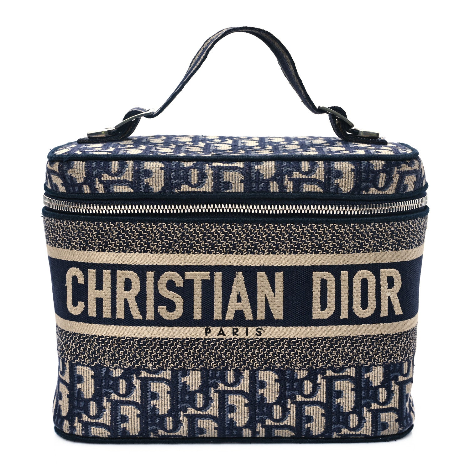 Christian Dior Oblique Diortravel Vanity Case Blue 1 of 11