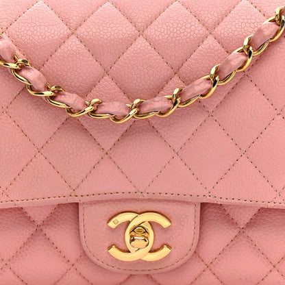 Chanel Caviar Quilted Medium Double Flap Pink 8 of 14