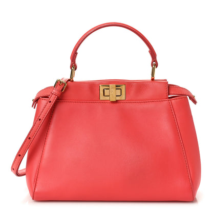 Fendi Nappa Mini Peekaboo Iconic Satchel Rosa Exstasy 1 of 10