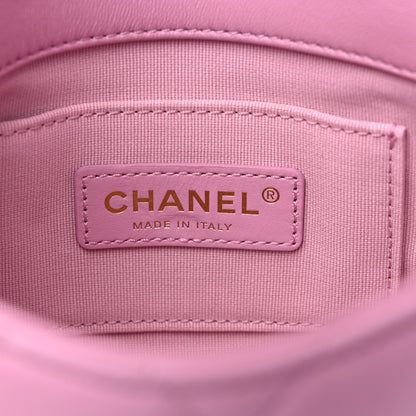 Chanel Lambskin Quilted Mini Lacquered Chain Flap Pink 5 of 8