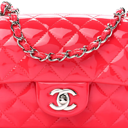 Chanel Patent Calfskin Quilted Mini Rectangular Flap Coral 9 of 12