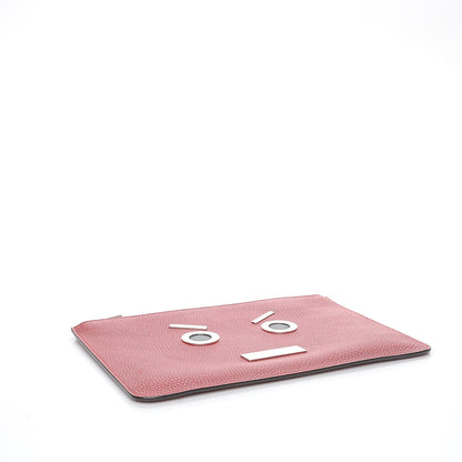 Fendi Calfskin Faces Pouch Rosso 4 of 9