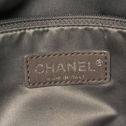Chanel Metallic Crackled Calfskin Perforated Drill Flap Silver 6 of 10