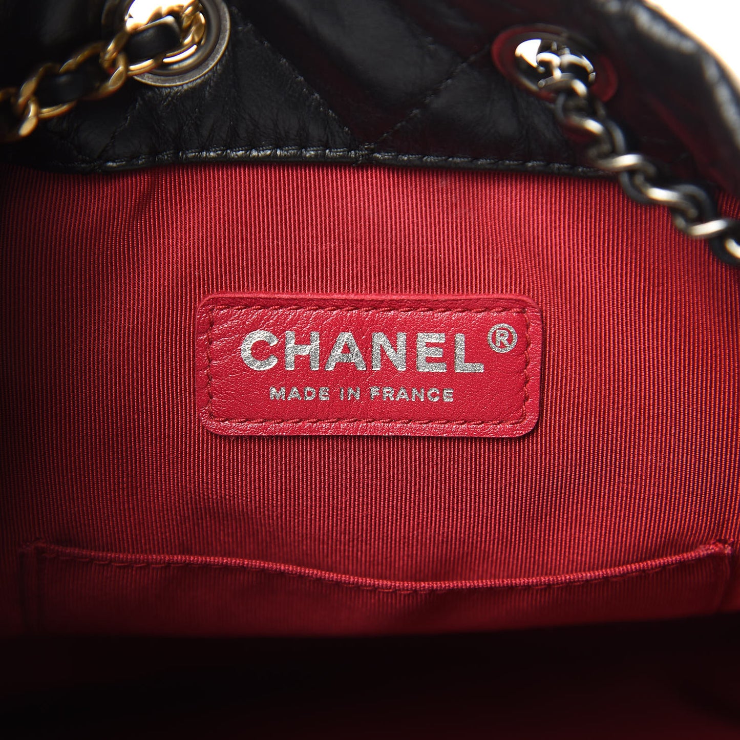 Aged Calfskin Quilted Gabrielle Backpack Black