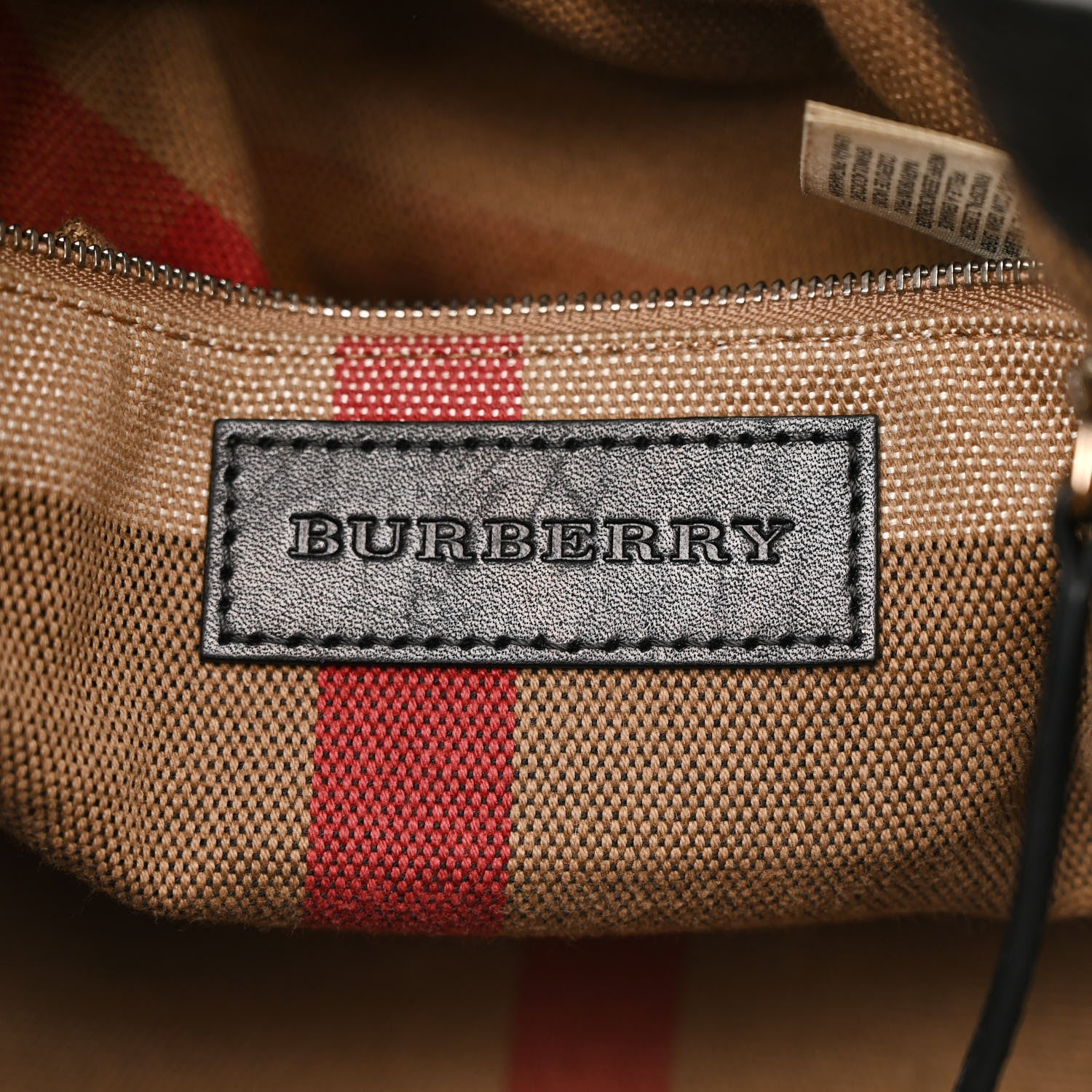 Burberry Grainy Calfskin House Check Small Maidstone Black 6 of 19