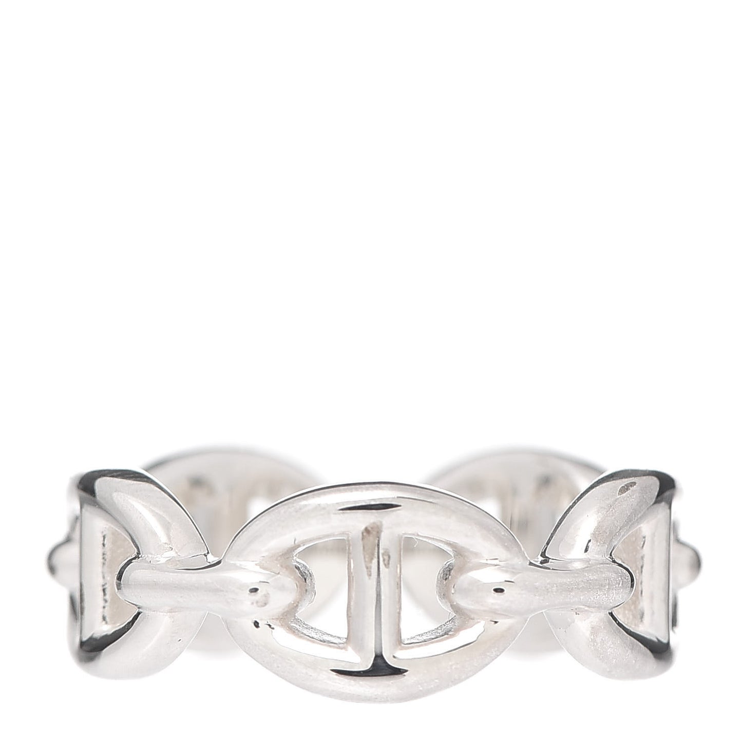 Sterling Silver PM Chaine d'Ancre Enchainee Band Ring 51 5.75