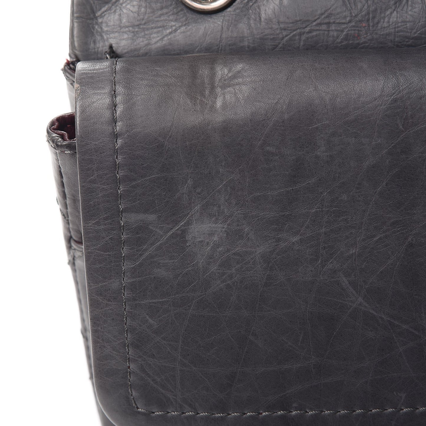 Aged Calfskin Quilted 50th Anniversary 2.55 Reissue 227 Flap Grey
