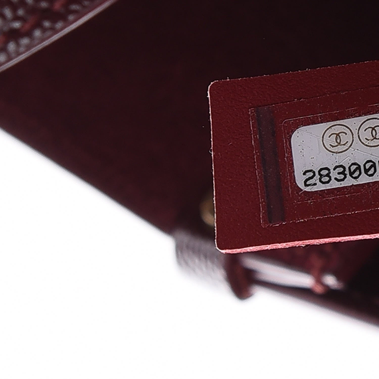 Chanel Caviar Small Studded Deauville Tote Burgundy 8 of 11