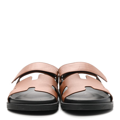 Hermes Epsom Womens Chypre Sandals 39 Natural 2 of 8