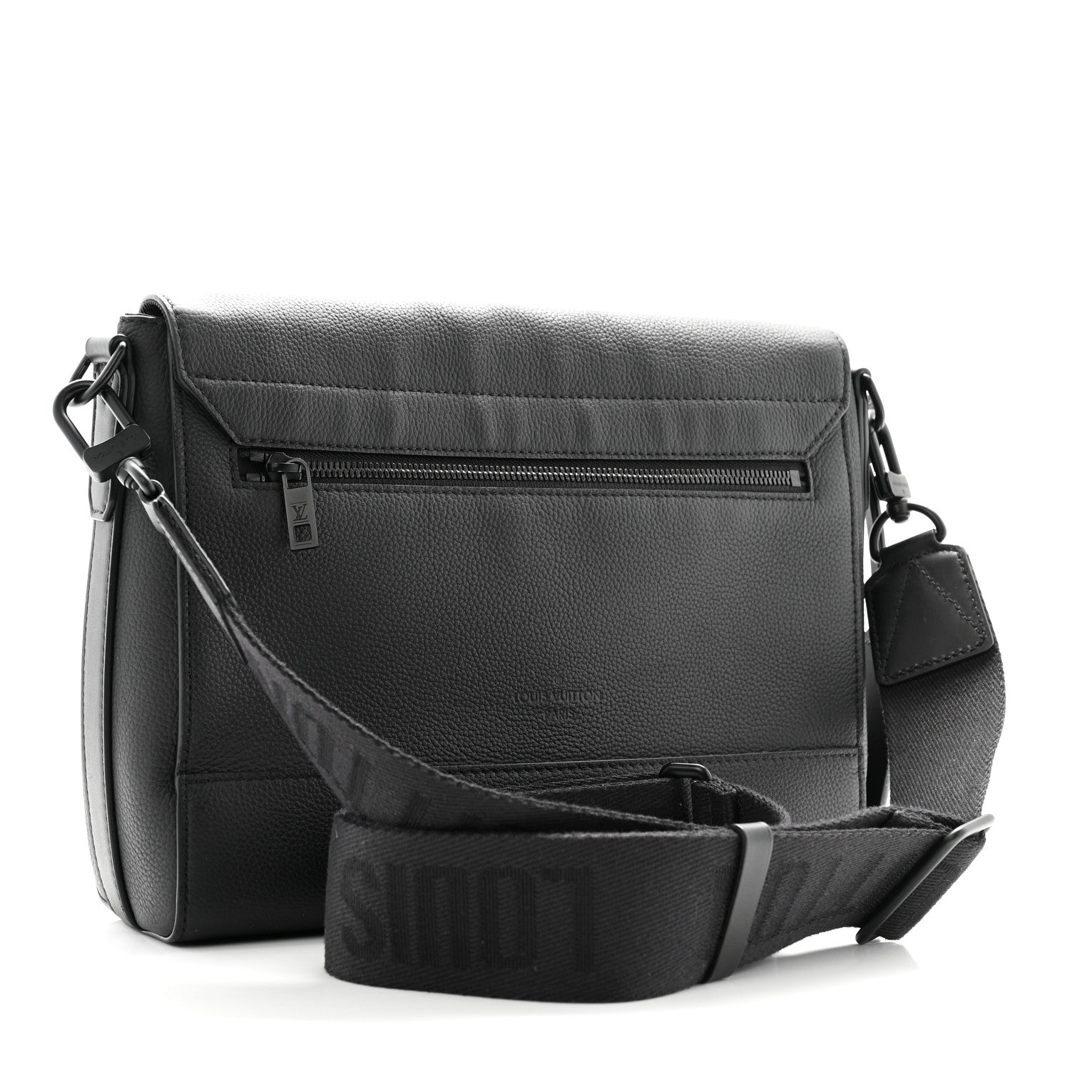 Louis Vuitton Calfskin Aerogram Messenger Black 3 of 10