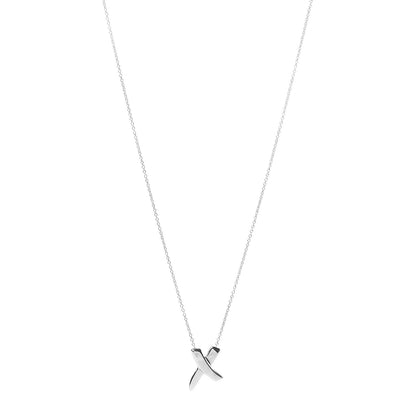 Tiffany Sterling Silver Paloma Picasso Graffiti X Pendant Necklace 1 of 5