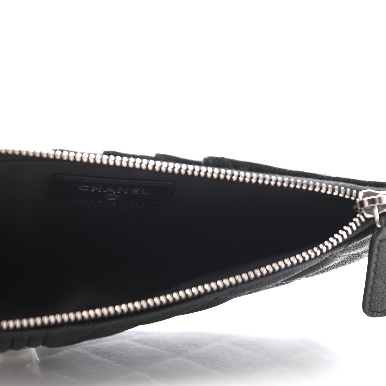 Chanel Caviar Quilted Boy Flat Wallet Pouch Black 5 of 7