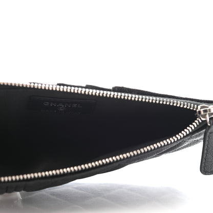 Chanel Caviar Quilted Boy Flat Wallet Pouch Black 5 of 7