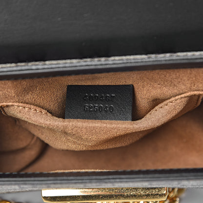 Gucci GG Supreme Monogram Calfskin Small Padlock Shoulder Bag Beige Black Cuir 7 of 11