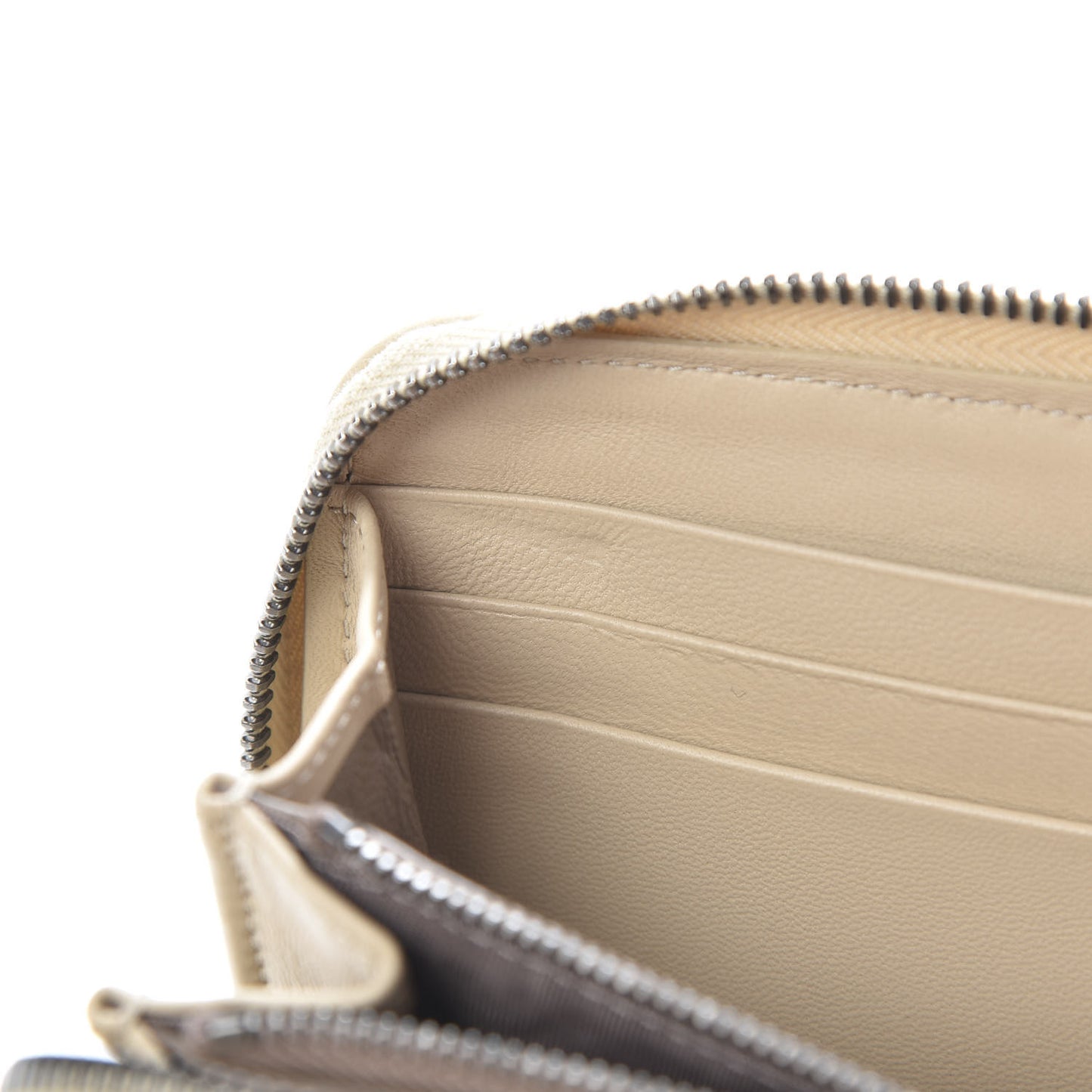 Nappa Intrecciato Zip Around Wallet Mink Multicolor
