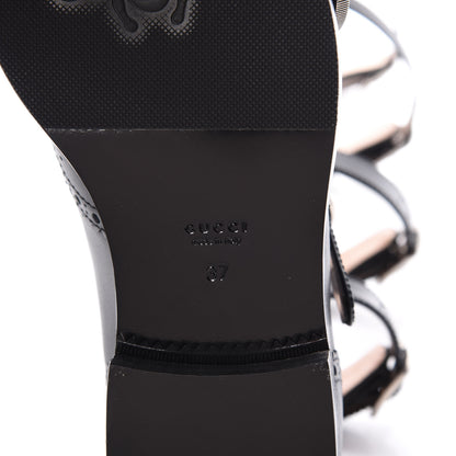 Gucci Calfskin Queercore Brogue Knee High Boots 37 Black 6 of 8