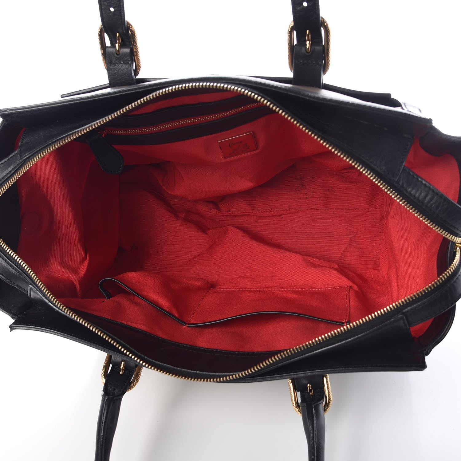 Christian Louboutin Calfskin Farida Bowler Bag Taupe Black 5 of 10