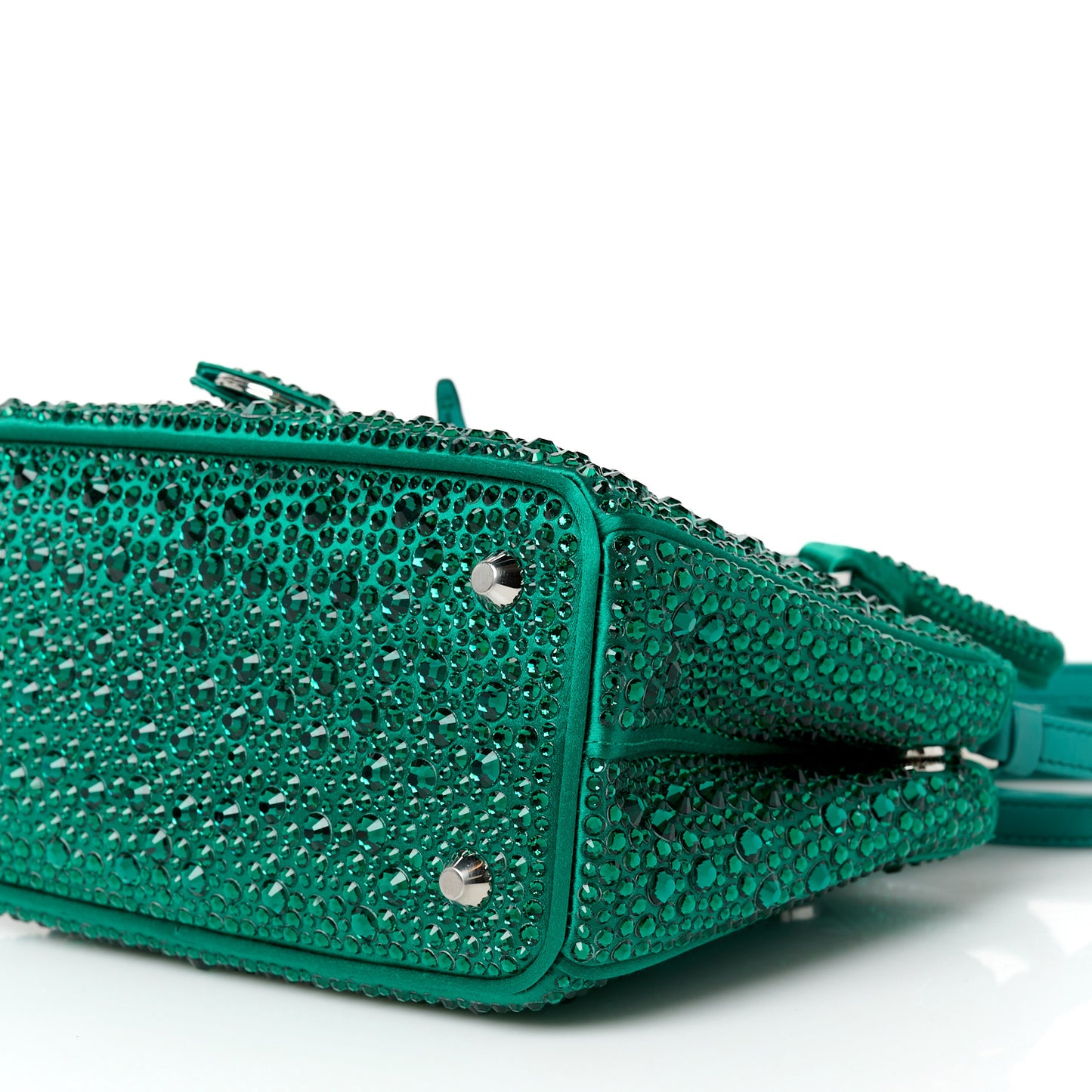 Satin Crystal Mini Galleria Double Zip Tote Mango