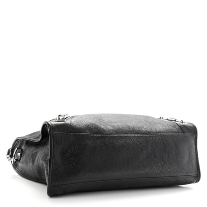 Balenciaga Chevre Silver Metallic Edge Hardware City Black 4 of 12