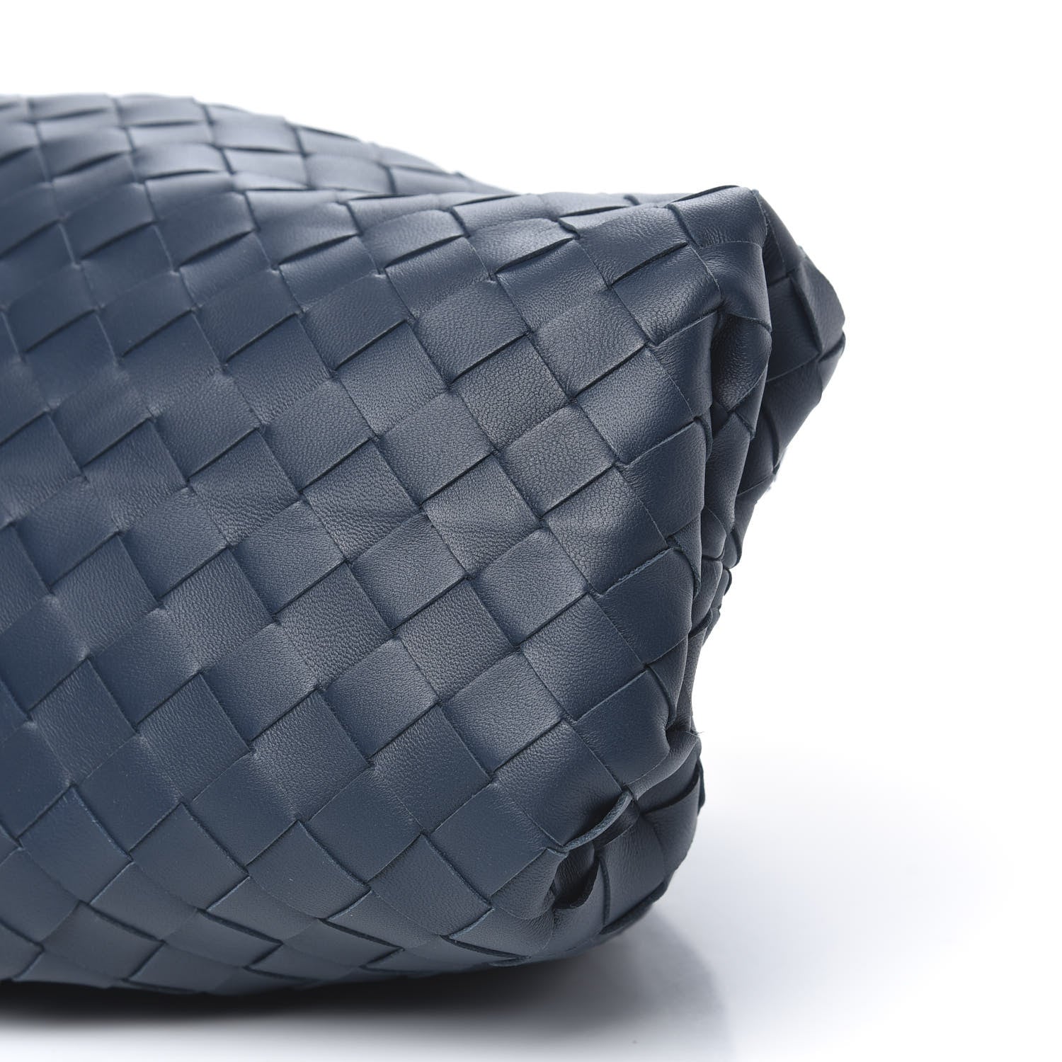 Bottega Veneta Nappa Maxi Intrecciato The Pouch Oversized Clutch Deep Blue 9 of 9