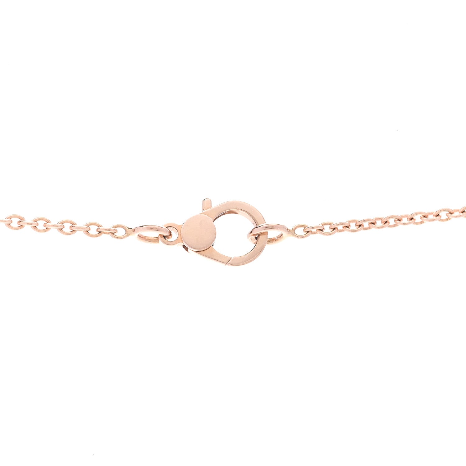 Hermes 18K Rose Gold Green Sapphire Finesse Pendant Necklace 4 of 6